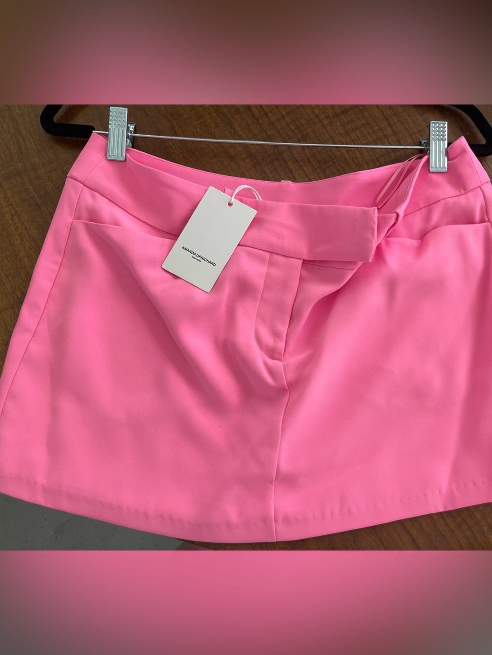 Amanda Uprichard Hot Pink Strapless Bandeau Top